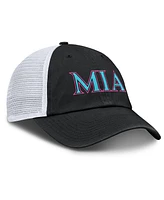 Nike Men's and Women's Black/White Miami Marlins 2025 City Connect Trucker Adjustable Hat