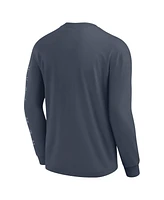 Fanatics Men's Blue New York Knicks Elements Future Ground Tonal Info Long Sleeve T-Shirt