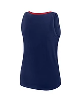Logo Athletic Women's Navy Atlanta Braves Stellar Win V-Neck Tank Top