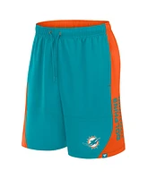 Fanatics Men's Aqua Miami Dolphins No Defense Shorts