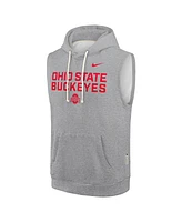 Nike Men's Heather Gray Ohio State Buckeyes 2025 Sideline Performance Sleeveless Pullover Hoodie