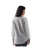 G-iii 4Her by Carl Banks Women's Heather Gray Houston Astros Gridiron Raglan Pullover Sweatshirt