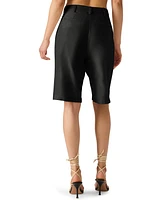 Steve Madden Women's Pleated Bermuda Shorts