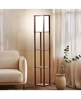Maxwell Led Shelf Floor Lamp with Lantern Shade (63")