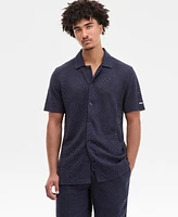 Karl Lagerfeld Paris Men's Open-Weave Jacquard Shirt