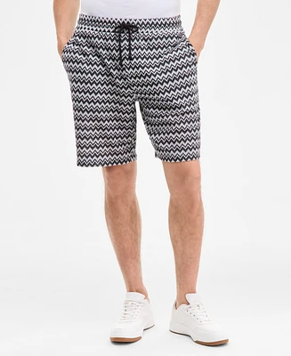 Karl Lagerfeld Paris Men's Zig-Zag Jacquard Shorts