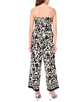 Msk Women's Strapless Straight-Leg Jumpsuit