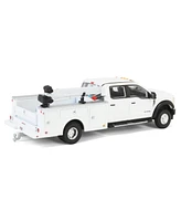 1/64 2020 F-450 Super Duty Dually Service Bed & Crane White Exclusive 51397-a
