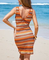 Cupshe Women's Sunny Horizon Striped Mini Beach Dress