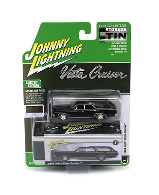 1/64 1964 Oldsmobile Vista Cruiser Jade Johnny Lightning Storage Tin