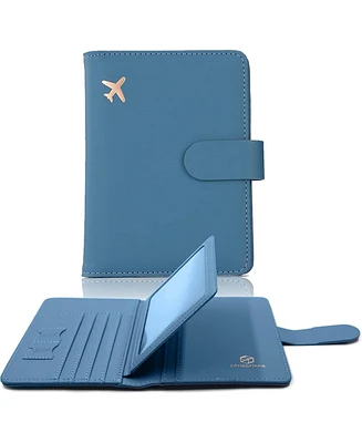 Passport Storage Wallet with 6 Slots- Navy