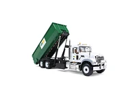 First Gear 1/34 Mack Granite Waste Management Truck With Green Roll Off Container