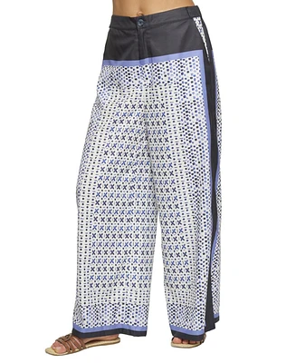 Central Park West Women's High Waisted Ankle Foulard Pants