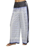 Central Park West Women's High Waisted Ankle Foulard Pants