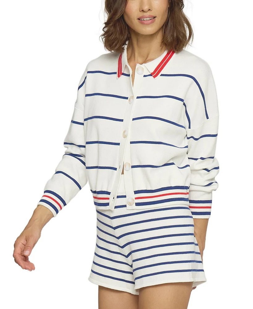 Central Park West Women's Nautical Stripe Polo