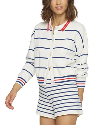 Central Park West Women's Nautical Stripe Polo