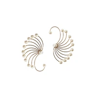 Sohi Gold-Plated Swirl Stud Earrings