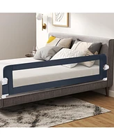 Slickblue Kids Swing-Down Foldable Bed Rail Guard with Safety Strap Adjustable