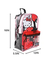 Hello Kitty Strawberries 16” Hooded Backpack