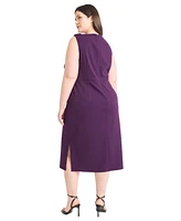 Maggy London Plus Sleeveless A-Line Dress