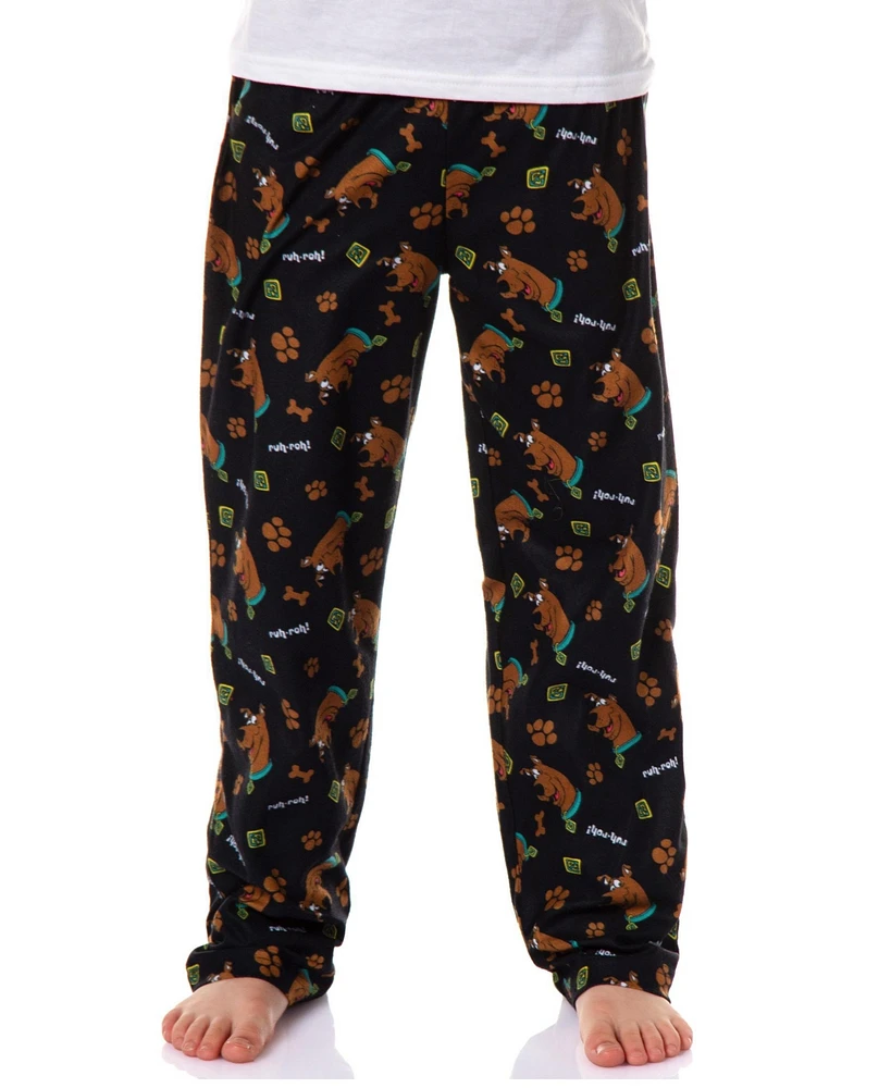 Scooby-Doo Boys Ruh-Roh All-Over Tossed Print Sleep Pajama Pants Loungewear