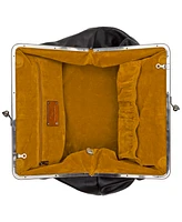 Patricia Nash Serafina Large Leather Kisslock Bag