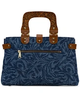 Patricia Nash Sancia Medium Denim Satchel