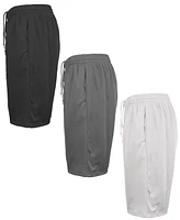 Galaxy By Harvic Men's 3-Pack Jump Start Lightweight Breathable Moisture Wicking Mesh Shorts
