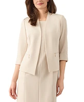 Kasper Crepe Cardigan Jacket, Regular & Petite Sizes
