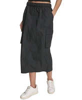 Starter Women's Solid-Color Pull-On Midi Cargo Skirt