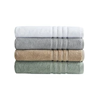 Home Outfitters 67% Cotton 33% Polyester Sustainable Blend 6PC Bath Towel Set , Absorbent, Bathroom Spa Towel, Casual