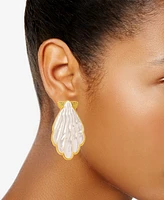 Kendra Scott Gold-Tone Alexa Mother-of-Pearl Shell Earrings