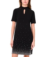 Msk Women's Keyhole Short A-Line Dress