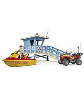 Bruder Bworld1/16 Life Guard Station with Quad and Personal Water Craft