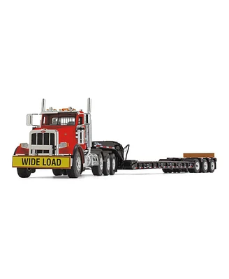 First Gear 1/50 Cola Red Peterbilt 367 Day Cab w/ Talbert 55SA Lowboy