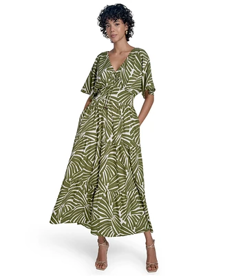 Jessica Howard Women's V-Neck Fit & Flare Dress