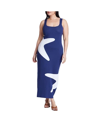 Eloquii Plus Intarsia Column Dress