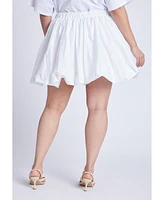 Eloquii Plus Mini Bubble Hem Skirt
