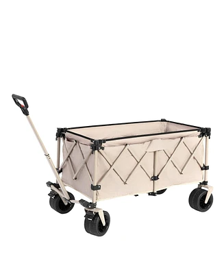 Mondawe 300L Folding Beach Wagon with Big Wheels