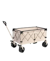 Mondawe 300L Folding Beach Wagon with Big Wheels