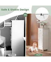 Woodern Bathroom Floor Storage Cabinet with Drawer and Shutter Door