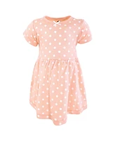 Hudson Baby Toddler Girls Cotton Dresses, Sweet Peach