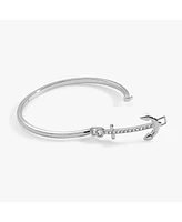Alex and Ani Pave Anchor Tension Bangle