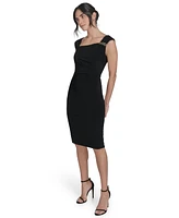 Jessica Howard Petite Sleeveless Asymmetric Sheath Dress