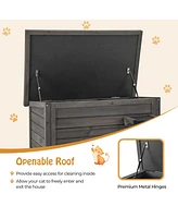 Outdoor Insulated Cat House with All-Round Foam Insulated for Winter