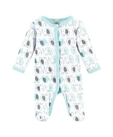 Luvable Friends Baby Boys Cotton Preemie Sleep and Play, Elephants, Preemie