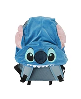 Disney Stitch Tropical Print 17.5" Hooded Backpack