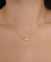Ettika Oval Dome Baguette Simple Pendant Necklace