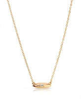 Ettika Oval Dome Baguette Simple Pendant Necklace