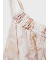 Mango Women's Floral Print Cotton Nightgown